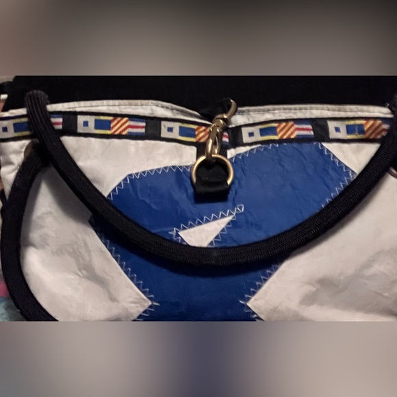 🩵Ella Vickers Sailcloth Shoulderbag💙So Chic n Fun made from up-cycled sails! - Picture 9 of 16